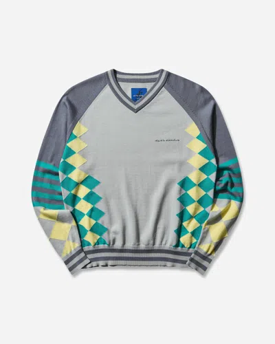 Asics Novalis Laricoid Knit Jumper Blue Haze / Lemon In Multi