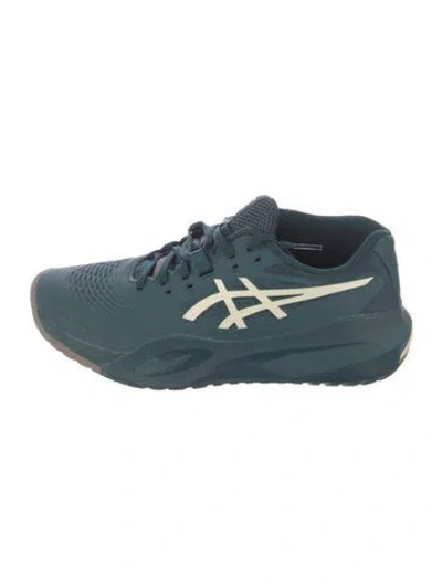 Pre-owned Asics Nylon Athletic Sneakers In Blue