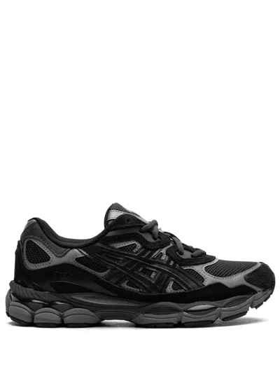 Asics Panelled Design Mesh Sneakers With Chunky Rubber Lug Sole In Black