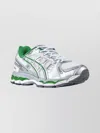 Asics Breathable Mesh And Synthetic Leather Sneakers In White