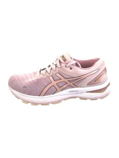 Pre-owned Asics Printed Sneakers In Pink