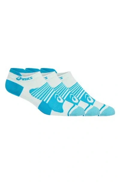 Asics ® Quick Lyte Plus 3-pack No Show Socks In Soothing Sea/lagoon
