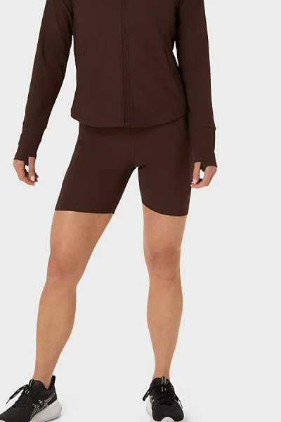 Asics Rib Bike Short In Coffee, Women's At Urban Outfitters