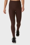 Asics Rib High Waist 7/8 Athletic Legging In Coffee, Women's At Urban Outfitters In Coffee