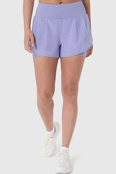 Asics Road 3.5in Mesh Running Short In Bluebell/bluebell, Women's At Urban Outfitters In Purple
