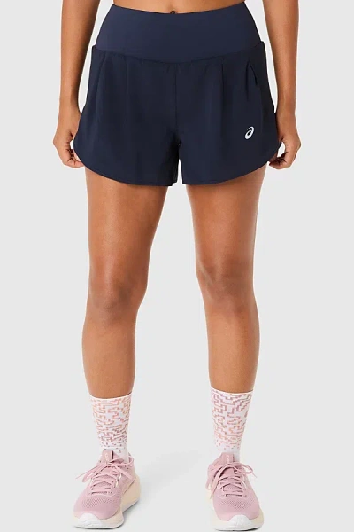 Asics Road 3.5in Running Short In Midnight, Women's At Urban Outfitters In Blue