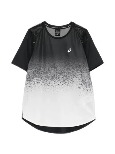 Asics Road Mesh-panel Printed T-shirt In Multi