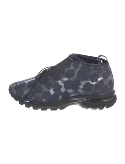 Pre-owned Asics Rubber Floral Print Athletic Sneakers In Blue