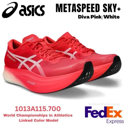Pre-owned Asics Running Shoes Metaspeed Sky+ Diva Pink/white 1013a115 700 Unisex