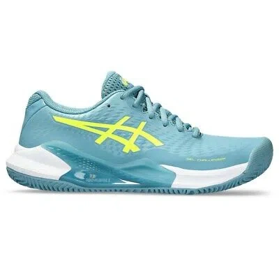 Pre-owned Asics Shoes Tennis Women  Gelchallenger 14 Clay 1042a254400 Turquoise In Orange