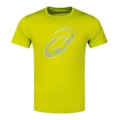 Asics Short Sleeve Running Top 'lime Zest' In Green