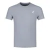 Asics Short Sleeved Running Top Asia Sizing 'sheet Rock' In Gray