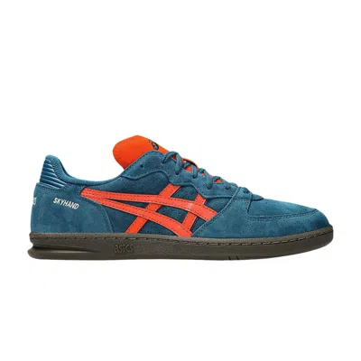 Pre-owned Asics Skyhand Og 'restful Teal Cherry Tomato' | Blue | Men's Size 6.5