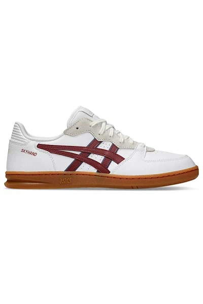 Asics Skyhand Og Sportstyle Sneakers In White/brisket Red At Urban Outfitters