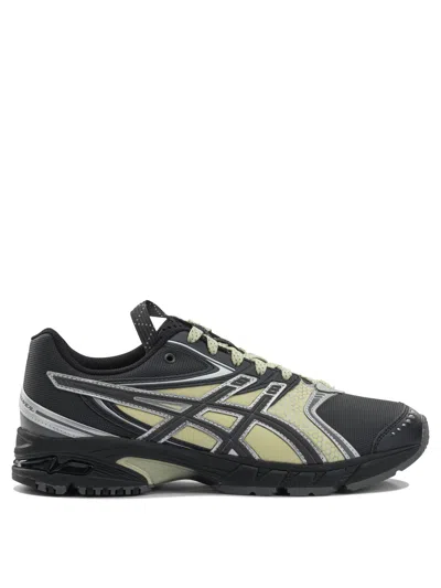 Asics Rounded Toe Sneakers With Grooved Sole And Sleek Finish In Gray