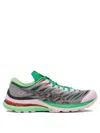 Asics Sneakers Mesh Upper Contrast Sole In Green