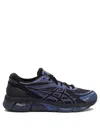 Asics Mesh Upper Rubber Sole Sneakers Slip-on In Black