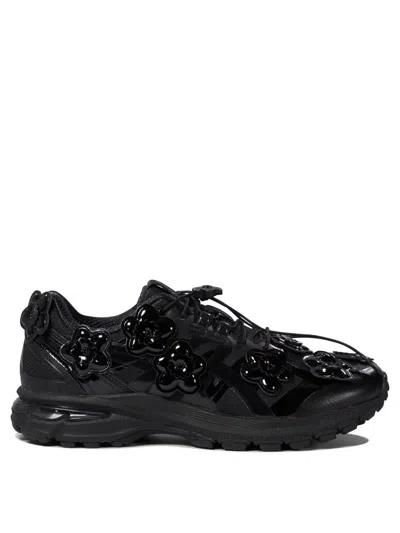 Asics Floral Embellished Slip-on Sneakers In Black