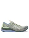 Asics Textured Lace-up Mesh Sneakers In Gray