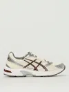 Asics Womens Cream Reddish Brown Gel 1130 Leather And Mesh Low-top Trainers