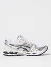 Asics Chunky Sole Leather Mesh Sneakers In Weiss