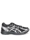 Asics Mens Black Pure Silver Jog 100s Metallic-trim Mixed-material Trainers In Black