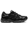 Asics Panelled Design Gel Nyc Sneakers With Suede And Mesh Elements In Black