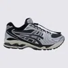 Asics Grey And Black Sneakers In Black