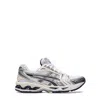 Asics Chunky Sole Leather Mesh Sneakers In Gray