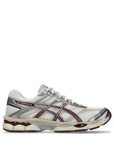 Asics Gel-cumulus 16 Mesh And Glossy Synthetic Leather Sneakers In White