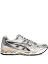 Asics Gel-kayano 14 Sneakers In White And Silver Technical Fabric Blend In Green