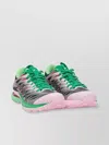 Asics Sneakers Mesh Upper Contrast Sole In Green