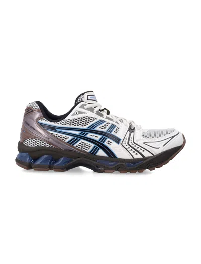 Asics Gel-kayano 14 Mesh And Faux Leather Sneakers In Neutral