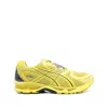 Asics Mesh Rubber Sole Sneakers With Branded Heel In Yellow