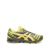 Asics Panels Mesh Rubber Sole Slip-on Sneakers In Yellow/green