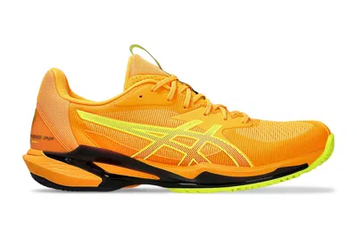 Pre-owned Asics Solution Speed Ff 3 Padel Stadium Orange Safety Yellow In Stadium Orange/safety Yellow