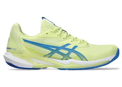 Pre-owned Asics Solution Speed Ff 3 (women's) Sneakers In Huddle Yellow/blue Coast