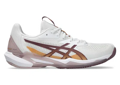 Pre-owned Asics Solution Speed Ff 3 (women's) Sneakers In White/dusty Mauve In Multi