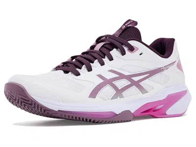 Asics Solution Speed Ff 4 Clay Women's Tennis Shoes White/dusty Mauve: 10 B - Medium