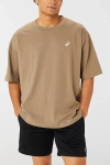 Asics Spiral Relaxed Fit Athletic T-shirt Top In Pepper, Men's At Urban Outfitters