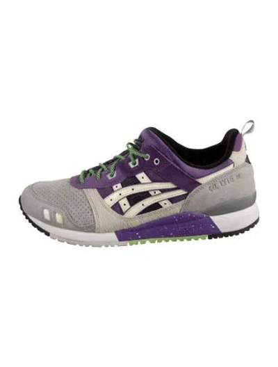 Pre-owned Asics Suede Colorblock Pattern Athletic Sneakers In Grey