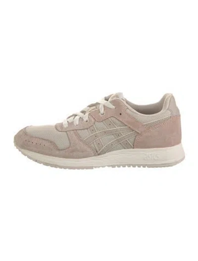 Pre-owned Asics Suede Leather Trim Embellishment Athletic Sneakers In Neutrals