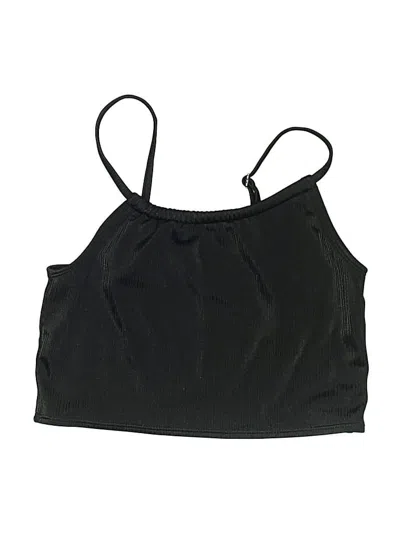 Pre-owned Asics Tank Top Black Halter Neckline Tops