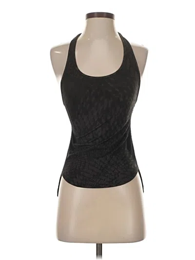 Pre-owned Asics Tank Top Black Halter Neckline Tops