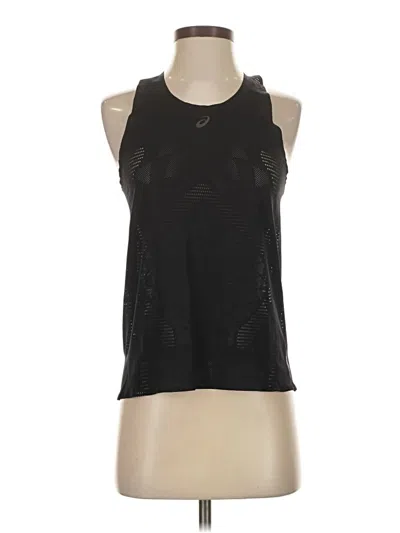 Pre-owned Asics Tank Top Black Halter Neckline Tops