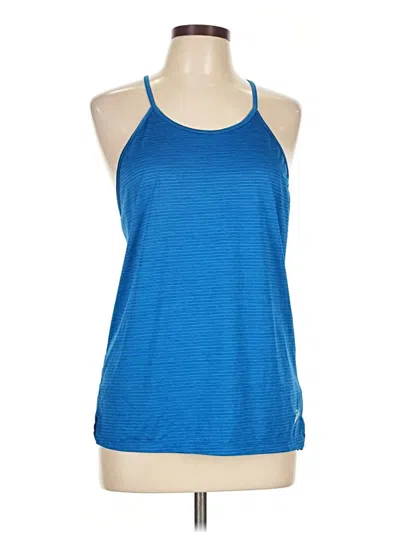 Pre-owned Asics Tank Top Blue Halter Neckline Tops