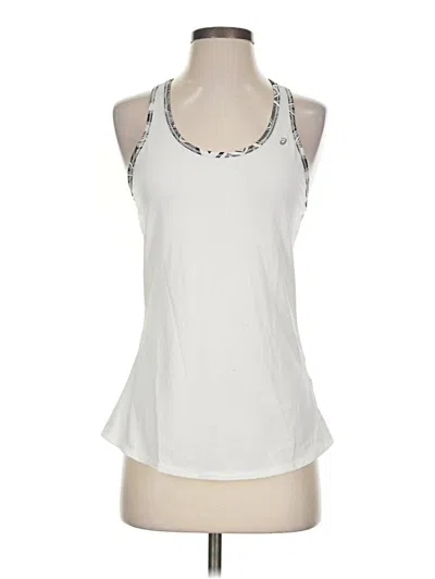 Pre-owned Asics Tank Top White Halter Neckline Tops