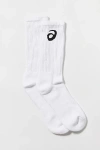 Asics Team Crew Logo Socks In White, Women's At Urban Outfitters
