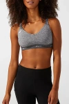 Asics Team Logo Band Sports Bra In Dark Grey Heather, Women's At Urban Outfitters