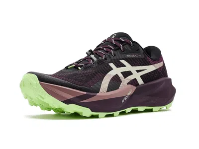 Asics Trabuco 14 Women's Running Shoes Black/dark Aubergine: 11.5 B - Medium In Purple